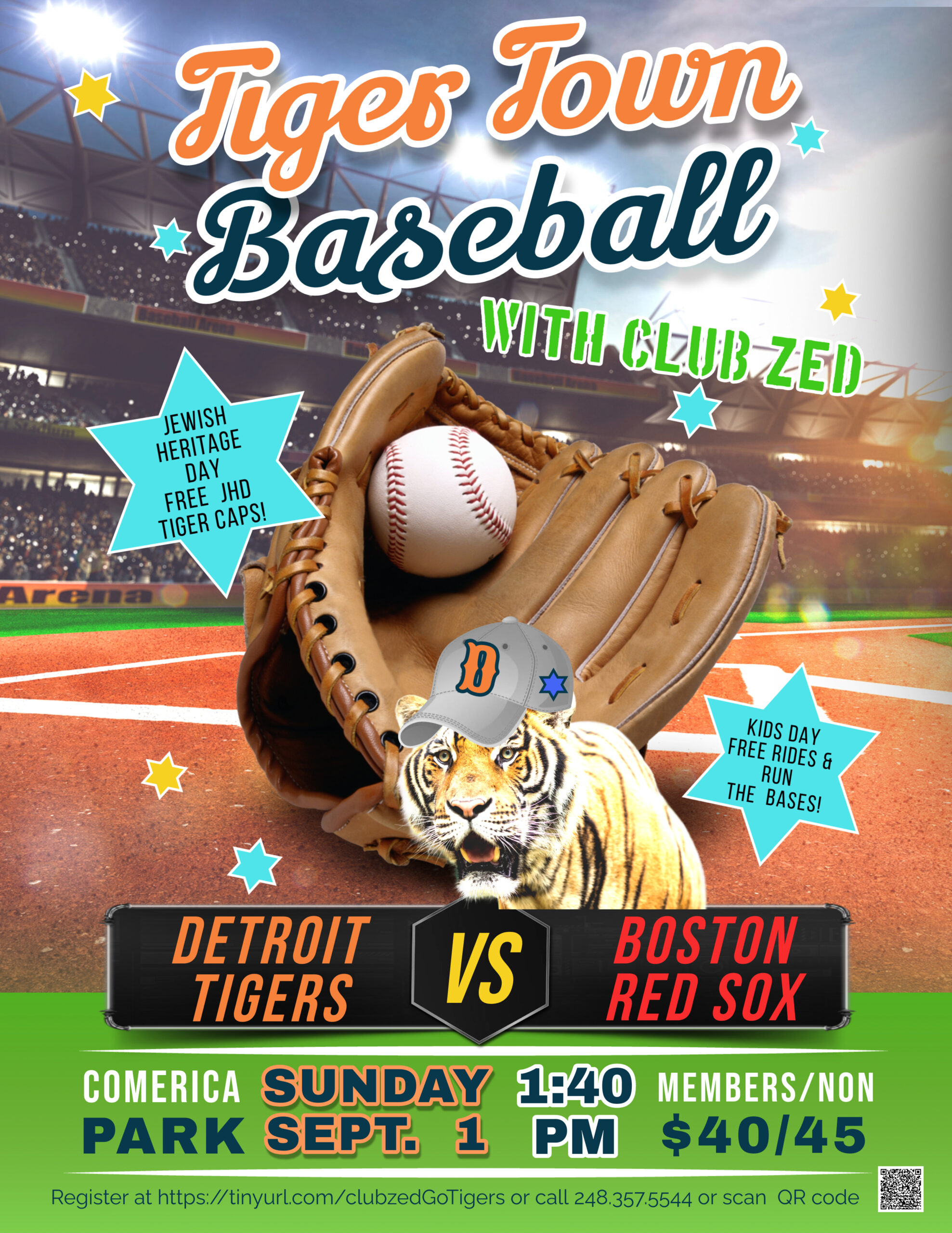 TIGER TOWN WITH CLUB ZED Jewish Heritage Day at Comerica Park