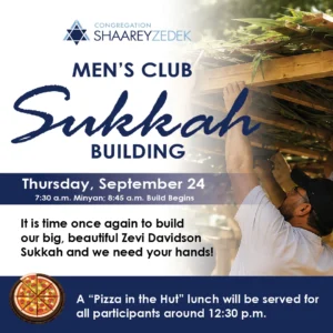 Men's Club Sukkah Building Event